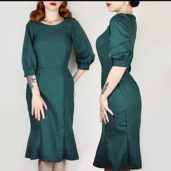 Elegant Green Dress From Scandal Clothing. - Picture 6 of 6